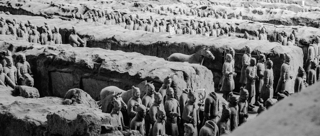 View of Pit 1, the largest excavation pit of the Terracotta Army